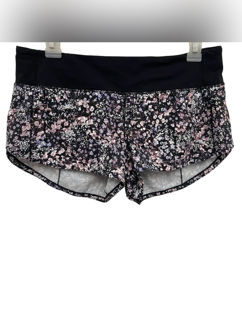 Lululemon speed up shorts floral spritz multi black 2.5”